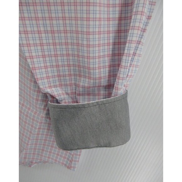 NEW Twillory Shirt 18 Button Up Performance Non Iron Plaid Flip Cuff - Picture 4 of 13